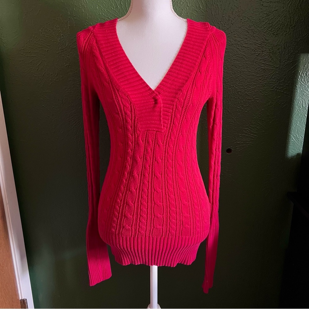 American Eagle Outfitters Women's Red Sweater Top